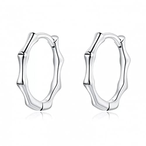 Boucles d'oreilles argent étalon anti-allergie style bambou chic