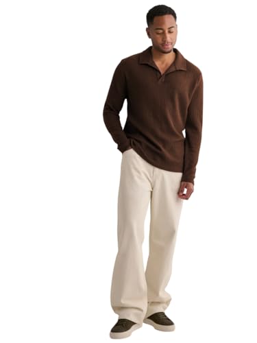 Image of Men Polo Collar Neck Full Sleeve's Tshirt (in, Numeric, 38, Regular, Brown)