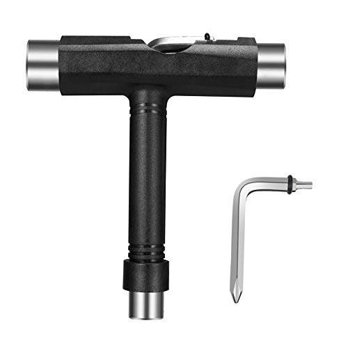 TANJALI Skate Tool All-in-One Skateboard Tool with T-Type Allen Key and L-Type Phillips Head Wrench Screwdriver Multi-Function and Portable