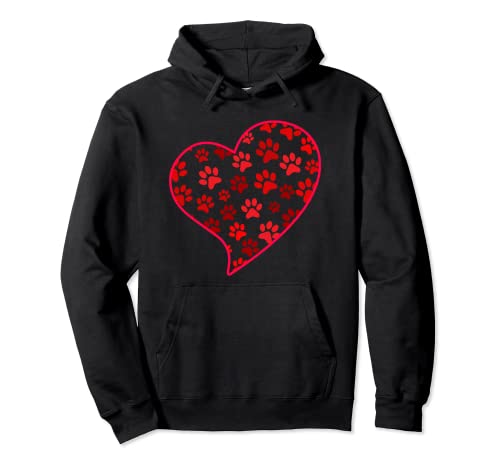 Perro Papá Mamá Cachorro Imprimir Corazón Perrito Fan Lover Domestic Sudadera con Capucha