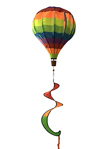 Briarwood Lane Rainbow Deluxe Hot Air Balloon Wind Twister Everyday 54" L