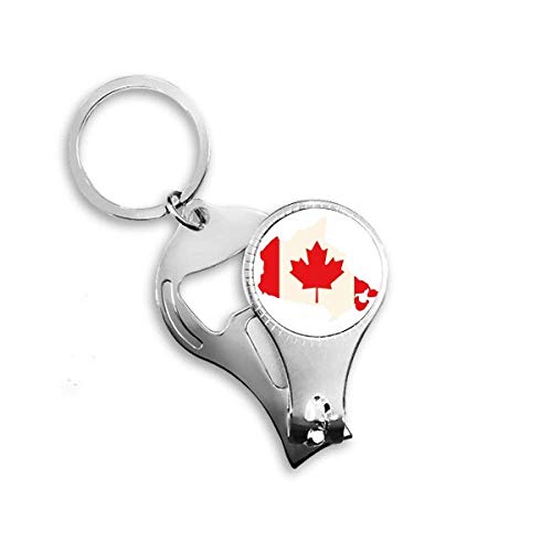 Porte-clés feuille d'érable rouge drapeau du Canada pour clé de maison - 2