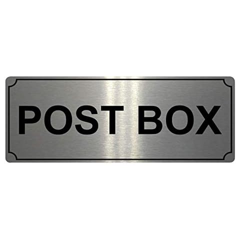 xtra-print 507 POST BOX Metal Aluminium Plaque Sign Front Door House Office Gate Letter Box (120x40mm., Brushed Silver) Cover