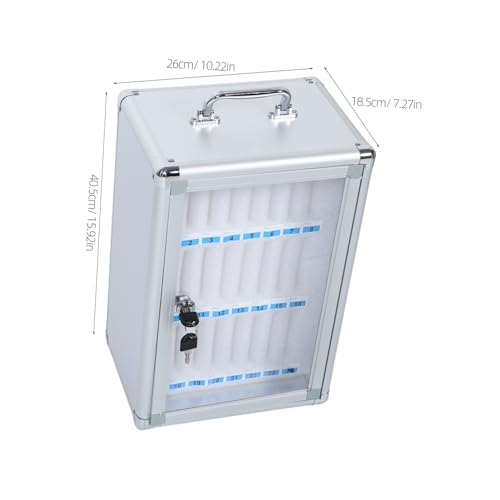 Armoire de rangement téléphone portable blanche et robuste en acier laqué