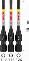Bosch 3x PRO Torx Impact Bit Set, T10, T15, T20, 55 mm, 3-tlg. – Ansicht 3