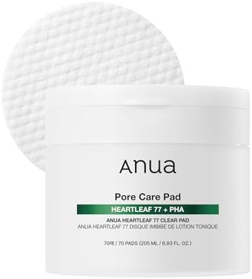 ANUA Heartleaf 77 Toner Pad 70 Sheets, PHA Dead Skin Care Low pH Daily Toner Pad exfoliating