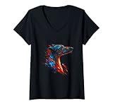 Photo Gallery donna greyhound dog greyhound dog breed retro dogs greyhound maglietta con collo a v Photo Gallery donna greyhound dog greyhound dog breed retro dogs greyhound maglietta con collo a v