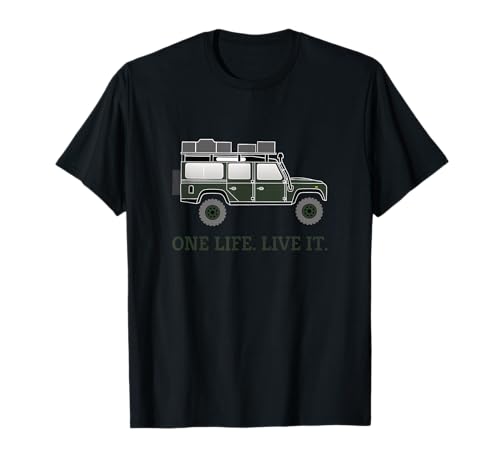 4x4 Defender Offroad Dachzelt Reisefahrzeug T-Shirt, Schwarz, S, Crew-Ausschnitt, Kurzarm, Unisex, Outdoor, Offroad