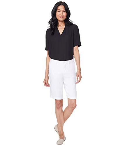 NYDJ Bermuda Linen Shorts Optic White 16 11