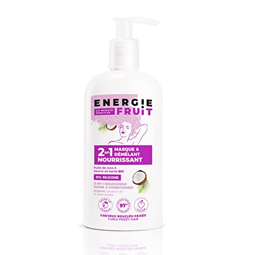 ENERGIE FRUIT Cure + balsamo | Burro di cocco e karitè BIO | Capelli fortemente ricci | Vegano | 300 ml