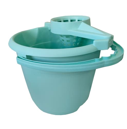 Clim Profesional - Cubo Doméstico Ecológico 13L | Fabricado con Plástico Marino Reciclado | Apto para Fregonas Domésticas | Ayuda a Reducir Contaminación Oceánica, Verde Agua, 30 Cms X 26 Cms