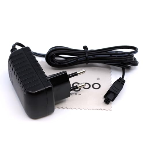 Ladegerät passend für Gardena AccuCut Li (9850), AccuCut Li (9851), AccuCut Li (9852) (Ersetzt 09850-00.610.00) Gras-/Gartenschere (Nicht ClassicCut, ComfortCut, USB-C Port) mit mungoo Displayputztuch