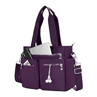 Material: this tote bag for women is made of scratch-resistant nylon fiber, soft texture, durable, waterproof and scratch-resistant, easy to clean Dimension(L*W*H): Size:11.25*4.25*8.5 inches , Handle height: 11"(long enough to put on shoulder), good...