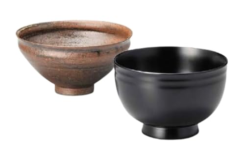 J-kitchens 味噌汁椀 日本製 木製 越前飾器椀揃 黒 (2客) 10.9cm 漆塗り 手塗り その壱