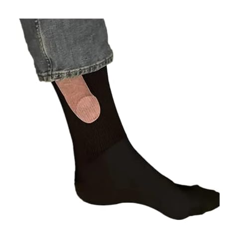 Show Off Funny Socks for Men, Funny Socks Novelty Gag Gift, Crazy Design Cotton Socks, Fun for Men - Gifts for Men (Black) Cover
