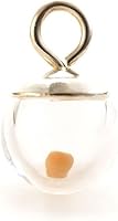 Vista 1 de Vintage Mustard Seed CHARM ONLY, 10mm, Hand Made in 925 Sterling Silver, hand blown glass globe