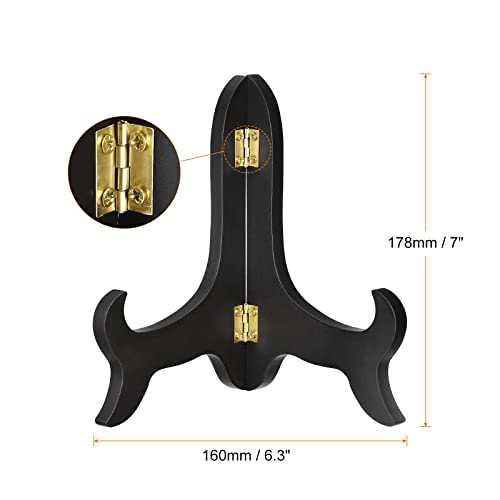 Chevalet de 17,8 cm uxcell en bois noir pliable pour cadre photo