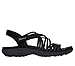 Skechers Women's Reggae Slim-Sunnyside 2.0 Sandal, Black/Black, 8