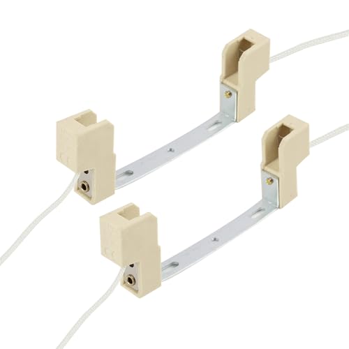 2 Piezas Portalámparas R7S 118 mm, Casquillo R7S Cerámica, Soporte Lineal R7s J118 con Muelles de Presión, Zócalos Doble Extremo para Bombillas LED Halógenas, Base Universal AC 100–240V para Lámparas