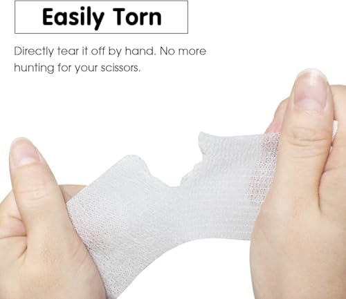 Image of A-Tape Breathable Self Adhesive Cohesive Bandage for Humans & Pets (Dogs, Cats, Birds) -Sports, Wrap, Athletic, Non Woven First Aid Medical, Wrist, Swelling (10 cm X 4.5 mtr) (Pack Of 2, Yellow)