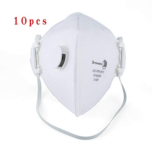 Preisvergleich Produktbild FFP3 N95 Anti-Verschmutzungsmaske Lungenentzündung Influenza-Schutz mit Schichten Ventilfilter 98% Bakterien Anti PM2.5 Staubvers maske Unisex Outdoor 10 Stück