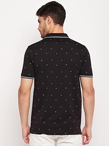 Image of UNIBERRY Men's Cotton Blend Half Sleeve Printed Polo Neck T-Shirt Has A Short Sleeve & Pocket On ChestBZRMT6-MR