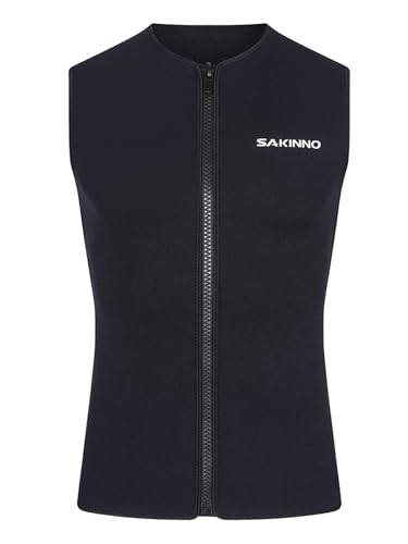 Men Camiseta sin mangas de traje de neopreno de 3mm para buceo y surf con cremallera y elasticidad para snorkel miniatura 1