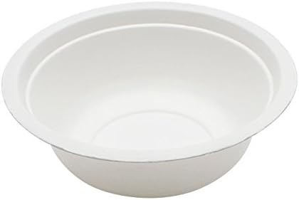 Durable Bagasse Eco-Friendly Rice Bowls 12oz Pack of 50 Bowls - Microwave Safe, Compostable, Made from Sugercane Fibers (50 Count, 12oz)