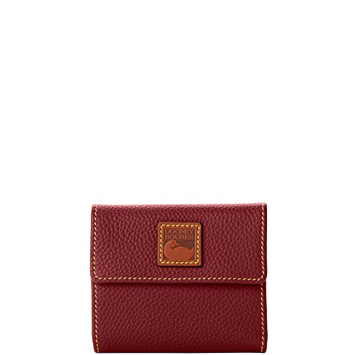 Dooney & Bourke Wallet, Pebble Grain Small Flap Credit Card Wallet - Wine #TOP23
