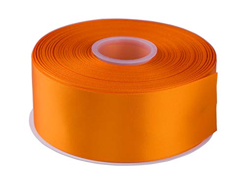AVANAVA 2 Inch Wide Double Face Satin Ribbon - 50 Yards (668-Orange Peel)