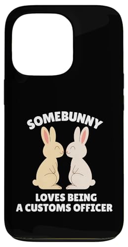Somebunny Loves Being a 税関職員 かわいいイースターバニー スマホケース iPhone 13 Pro 用