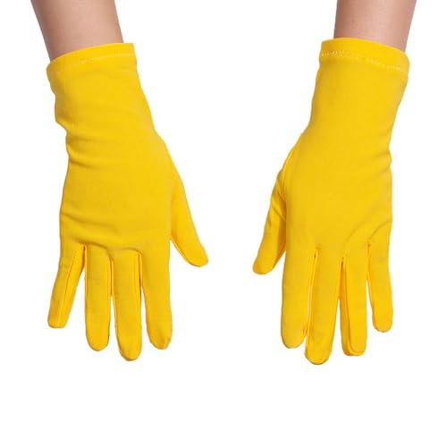 Alvogimor Men Women Wrist Length Spandex Stretch Gloves,Wedding Party Christmas Costume Party Dance Gloves4