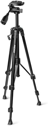 PREXISO Professional Laser Level Tripod - 61 Inch Sturdy Aluminum Tripod for Laser Levels, Lightweight Extendable Tripods Stand with Bag, Anti-Slip Feet, Quick Release Plate with 1/4" Thread