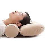 円筒形 クッション そば殻まくら ボルスター ネックフィット枕 首サポーター 仰向け 横向き寝 丸枕 ネックピロー 直径10cm 肩をや支える枕 u型 うつぶせ寝 56×35cm