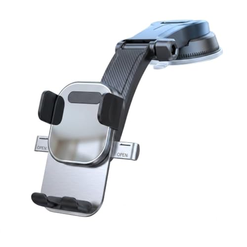 Image of Fugetek Smart Gel Suction Cup Car Mobile Holder for Dashboard | Premium shockproof car mount with reusable smart gel suction base, 360 waterfall neck & quick one-hand release.