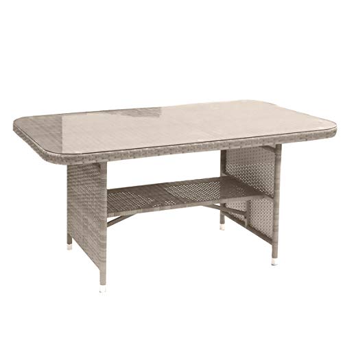 greemotion Lounge-Set Wien, Gartenmöbel-Set aus Polyrattan, inklusive Kissen, Grau, Mittel – Bild 7