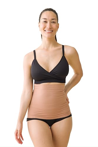 Ingrid & Isabel | Basics Afterband Postpartum Belly Band | Compression Wrap for Abdominal Support & Recovery (Mocha | M/L)