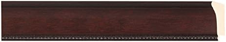 Picture Frame Moulding (Wood) 100ft Bundle - Traditional Mahogany Finish - 1.5" Width - 1/2" Rabbet Depth
