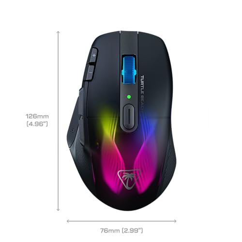 Kone XP Air - Mouse da gioco wireless RGB ergonomico personalizzabile, sensore ottico a 19K DPI, 100 ore di batteria e base di ricarica - Nero - Mouse gaming - Immagine 11