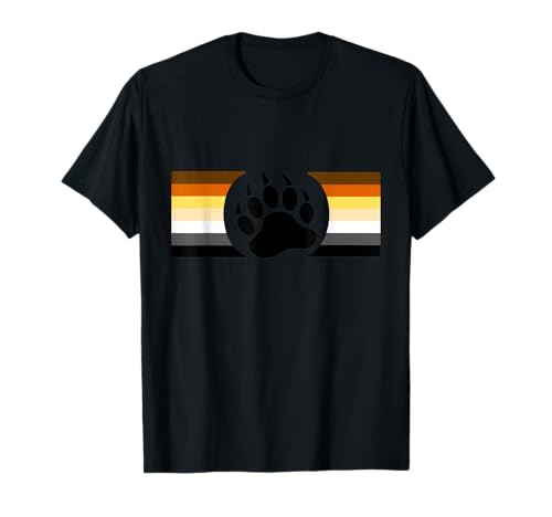 Drapeau Gay Bear Pride rayé patte d'ours T-Shirt
