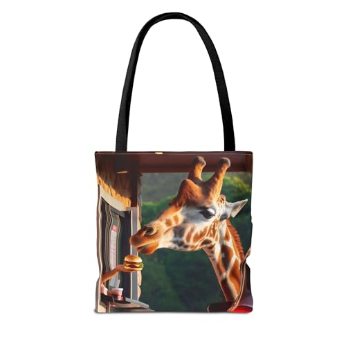 Premium Giraffe Drive-Thru Tote Bag with Reinforced Stitching, 13 or 16in2