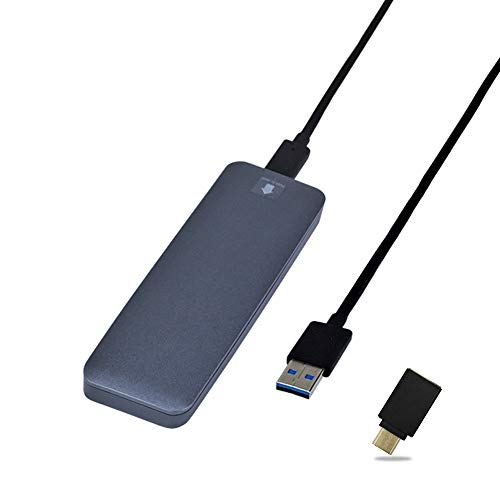 ADWITS Godo 10Gbit/s externes Aluminium Toolfreies NVMe PCIe SSD-Gehäuse, USB 3.2 Gen 2 UASP SuperSpeed + auf M.2 Adapter für PCIe-basierte NVMe/AHCI SSD, kompatibel mit Windows, MacOS, Linux-Grau Cover