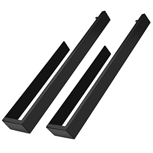 Lolypot Porte-Serviettes sans percage Noir Mat, Porte Serviette Salle de Bain en Acier Inoxydable 304, Porte Serviette adhesif, 35 cm pour Salle de Bain et Cuisine (2 pièces) Cover