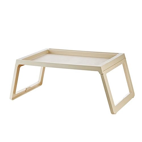 NYASAA Escritorio Simple para computadora portátil, Escritorio de Cama Plegable, diseño de Orificio de Carga Ajustable, Ranura para Tarjeta Multiusos, Adecuado para el Trabajo y el Estudio (Yellow)