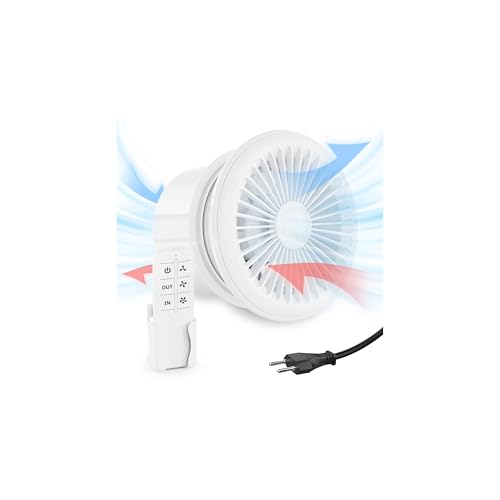 HG Power Extractor de aire 100 mm Reversible, Mando a distancia 3 velocidades Ventilación, Silenciador Ventilador con Función de Memoria para Cuarto de Baño Cocina Garaje Cave