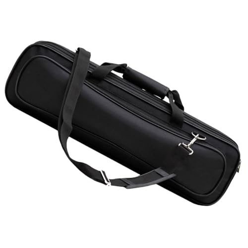 Vaguelly Flute Case Carrying Bag Waterproof Lightweight for 16 Holes /17 Holes Flute C Foot with Adjustable Shoulder Strap and Exterior Pocket