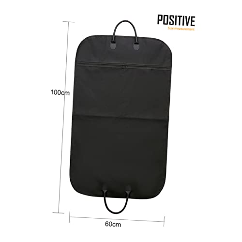 Portable Foldable Suit Garment Bag Shoulder Strap Dustproof Travel Clothes Cover Black for Business Trips and Hanging Suits2
