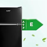 COMFEE' RCT87BL2(E) Under Counter Fridge Freezer, 87L Double Door Small Fridge Freezer with Light, Removable Shelves, Adjustable Thermostats, Reversible Doors Black - Image 8