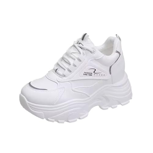 Fashion Y2K Chunky Platform Sneakers Women Classic White Tennis Shoes Comfort Casual Walking Running Shoes