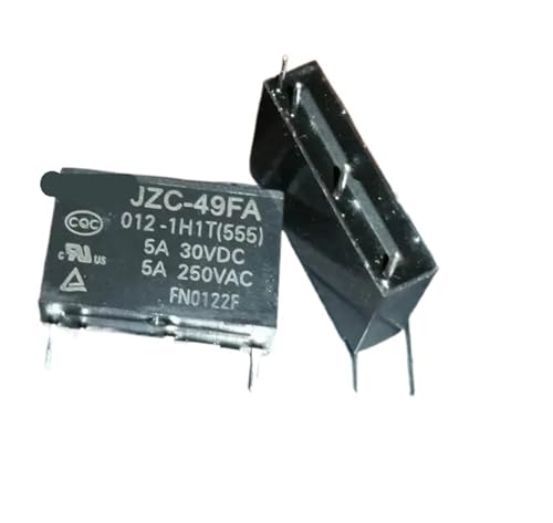 Relé de 4 pines JZC-49FA 012-1H1T(55) con alta resistencia dieléctrica